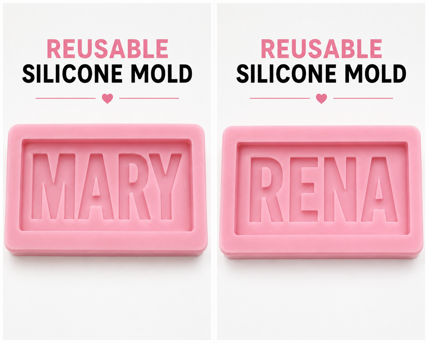 Custom Name Candle & Reusable Mold Option