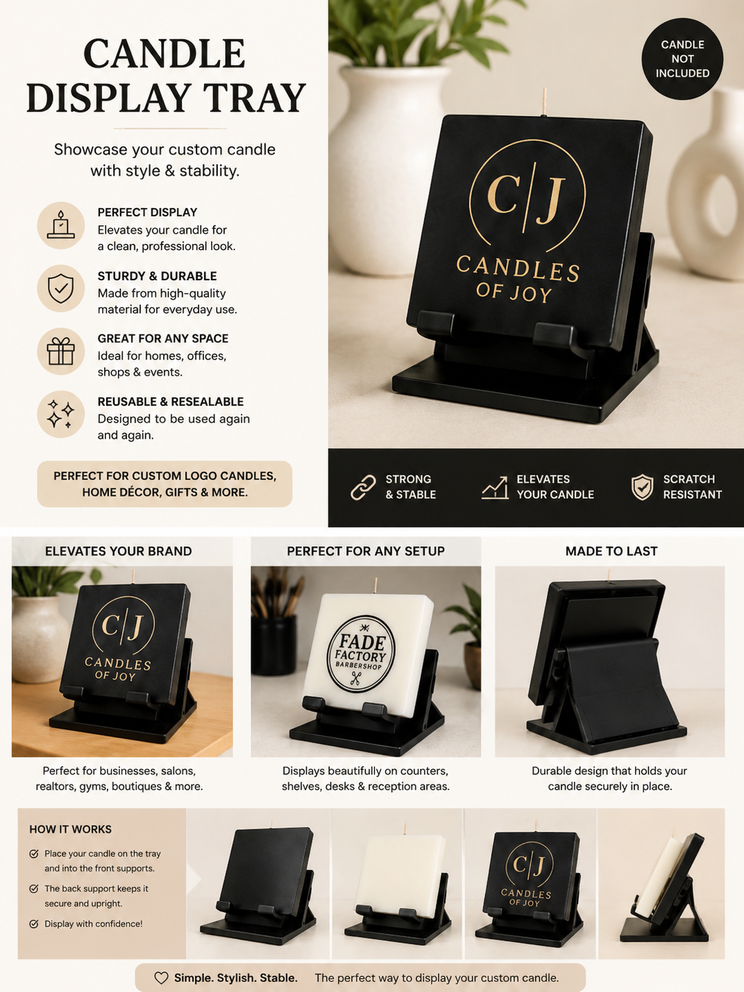 Candle Display Tray