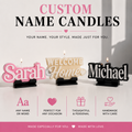 Custom Name Candle & Reusable Mold Option
