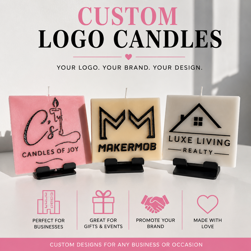 Custom Logo Candle & Reusable Mold Option